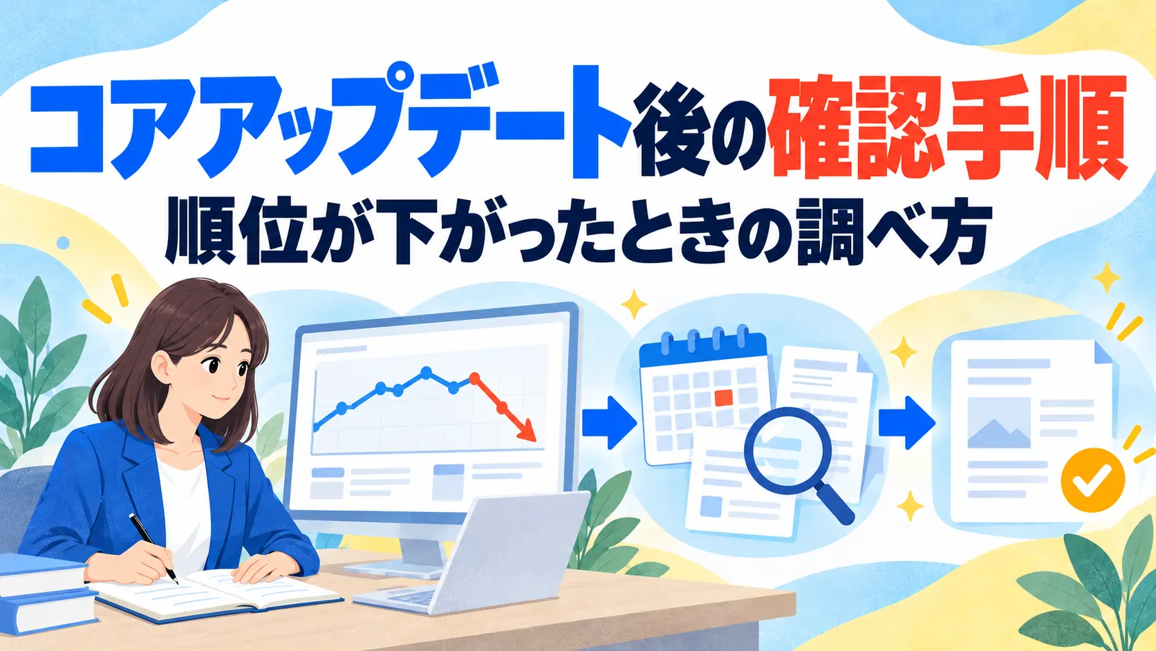 コアアップデート後の確認手順｜順位が下がったときの調べ方