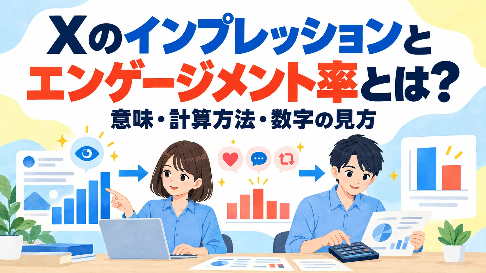 Xのインプレッションとエンゲージメント率とは？意味・計算方法・数字の見方
